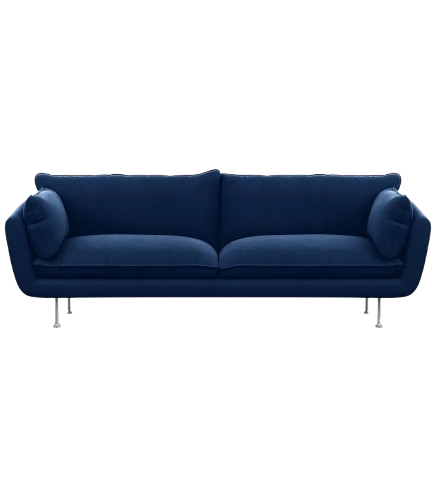 Chesterfield Velvet 3 Seater Sofa -  Light Grey