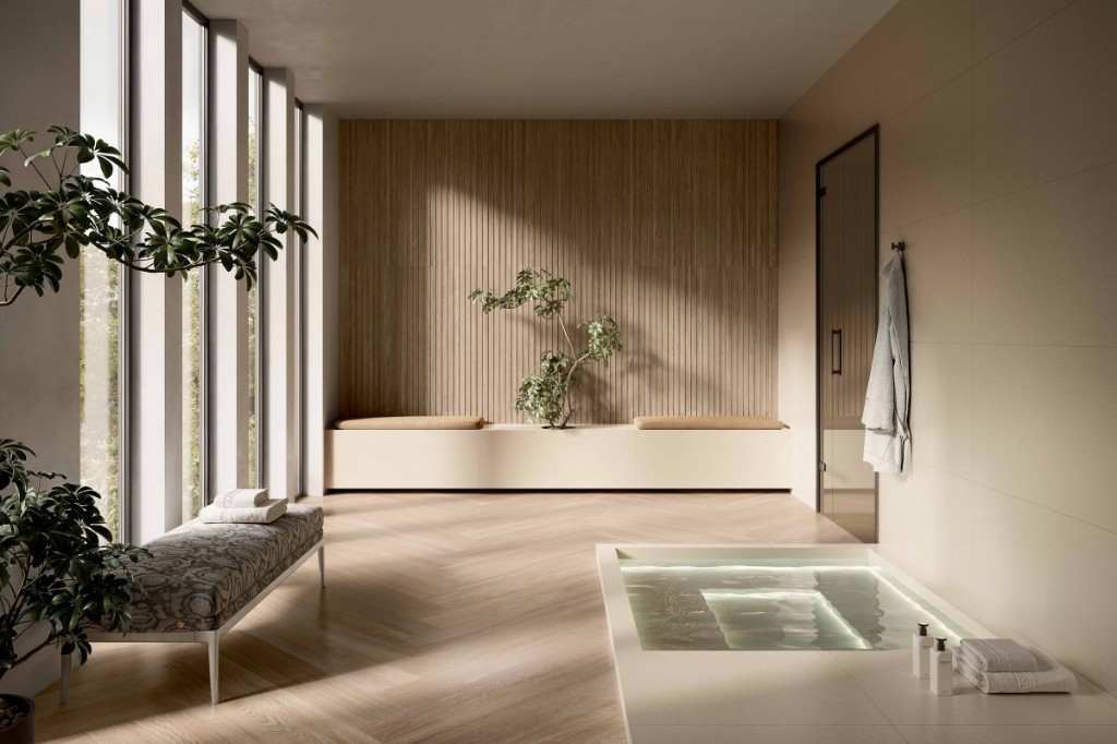 Spa bathroom with soaking tub